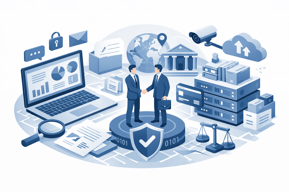 alt="M&AデューデリジェンスにおけるVDRセキュリティとデータ管理"